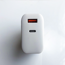 Dual USB-C & USB-A PD Oplader 65W (Hvid)