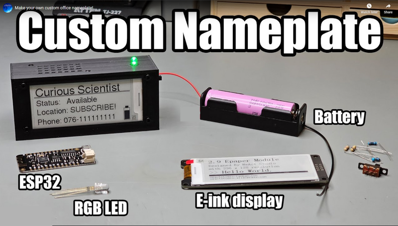 Reinvent Your Office Nameplate with E‑Ink & ESP32: A DIY Blend of Retro Tech and Modern Design