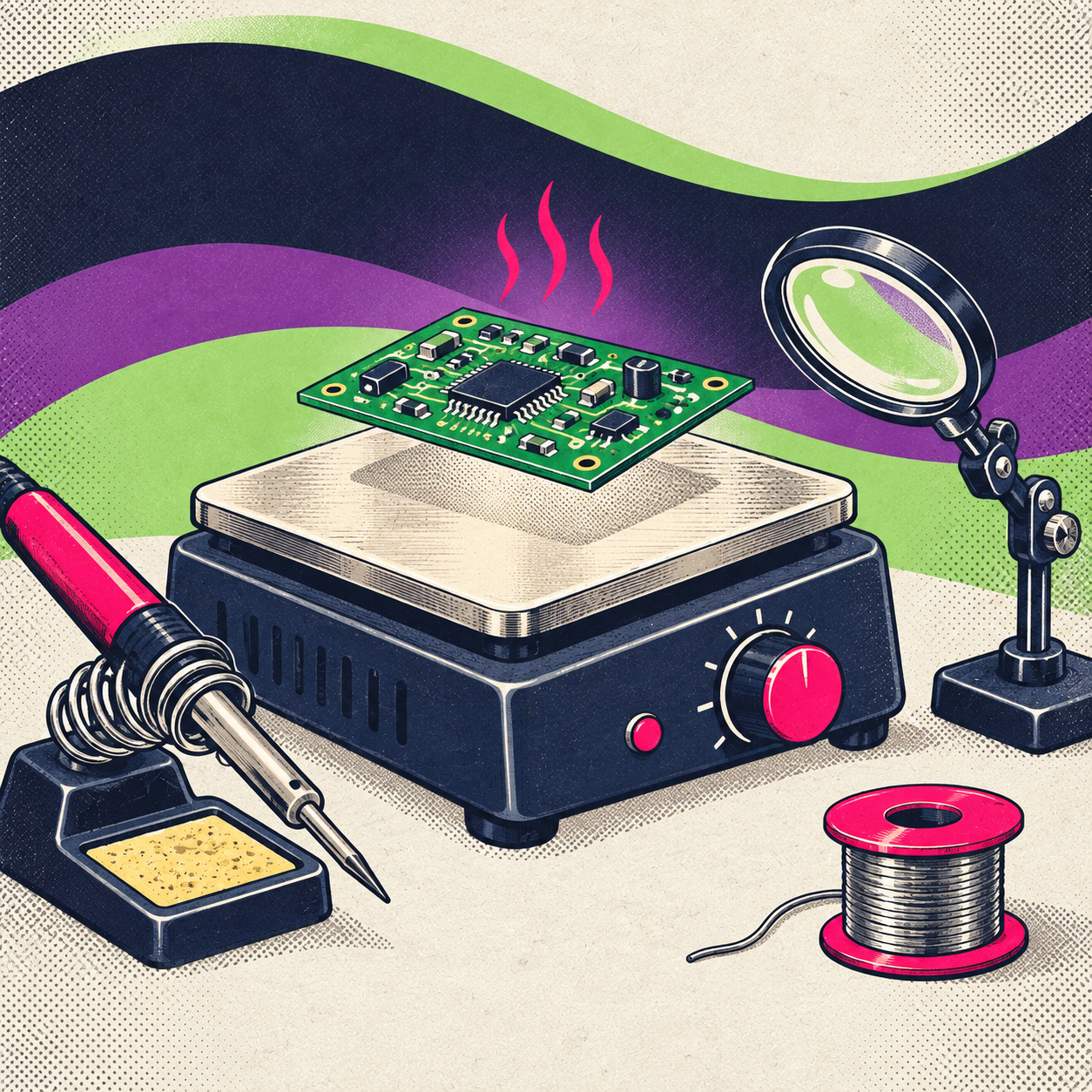 Image of eBits Academy solderpcb illustration