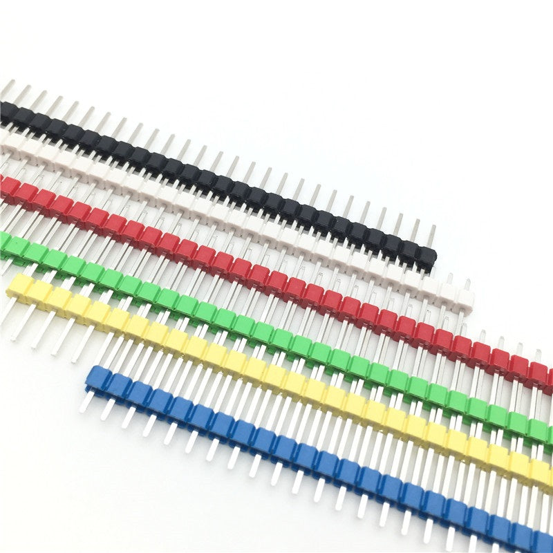 Image of nærbilledet af Pin headers i mange farver, 2.54mm 40stk