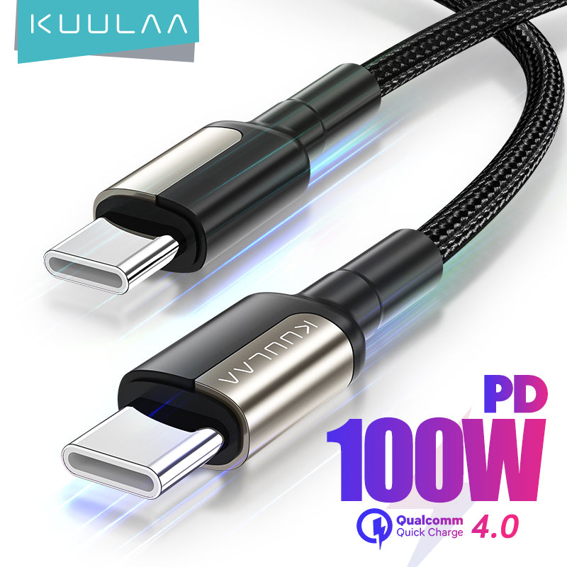 USB-C til USB-C PD Kabel 100W – 1 meter