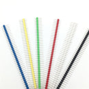 Pin headers i mange farver, 2.54mm 40stk