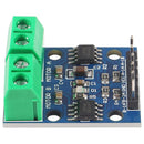 Forsiden af en L9110S H-bro Dual DC Stepper Motor Driver Controller