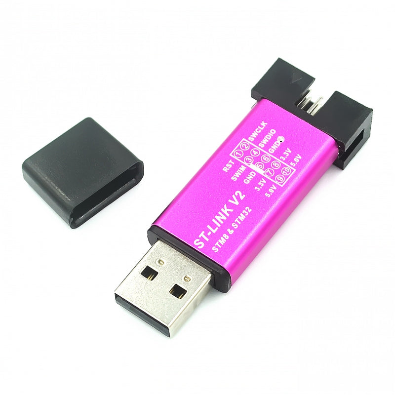 Image of ST-Link V2-kompatibel USB-programmør/debugger til STM8 STM32