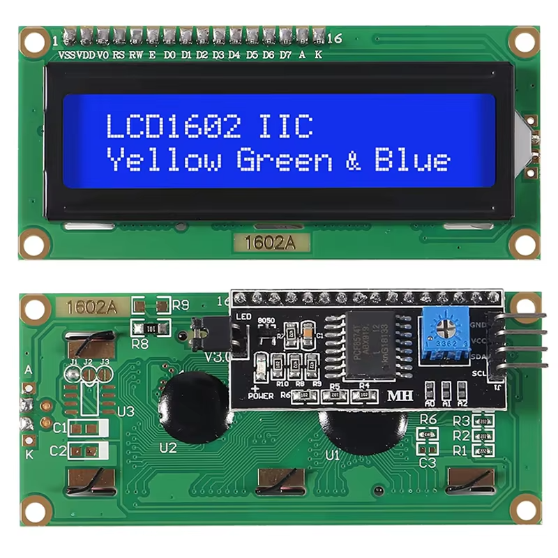 LCD display 2x16 karakterer med I2C kontrol