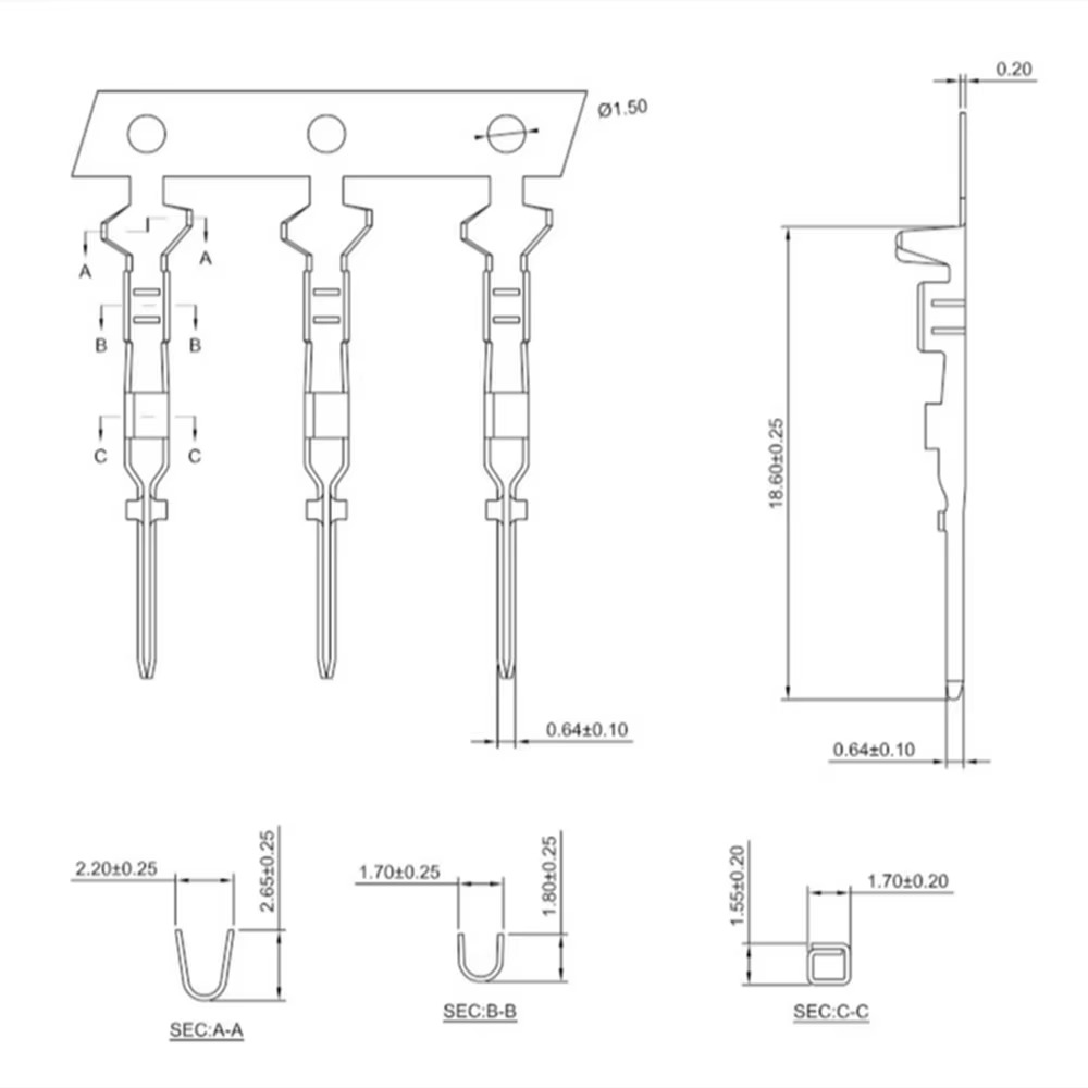 Image of 2.54mm 1P DuPont Jumper Wire Kabelhuse