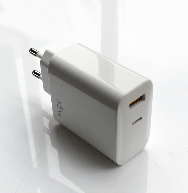 Image of Dual USB-C & USB-A PD Oplader 65W (Hvid)