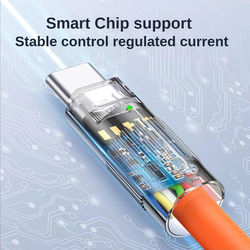 Image of 120W 6A USB C til Lightning kabel Flydende Silikone