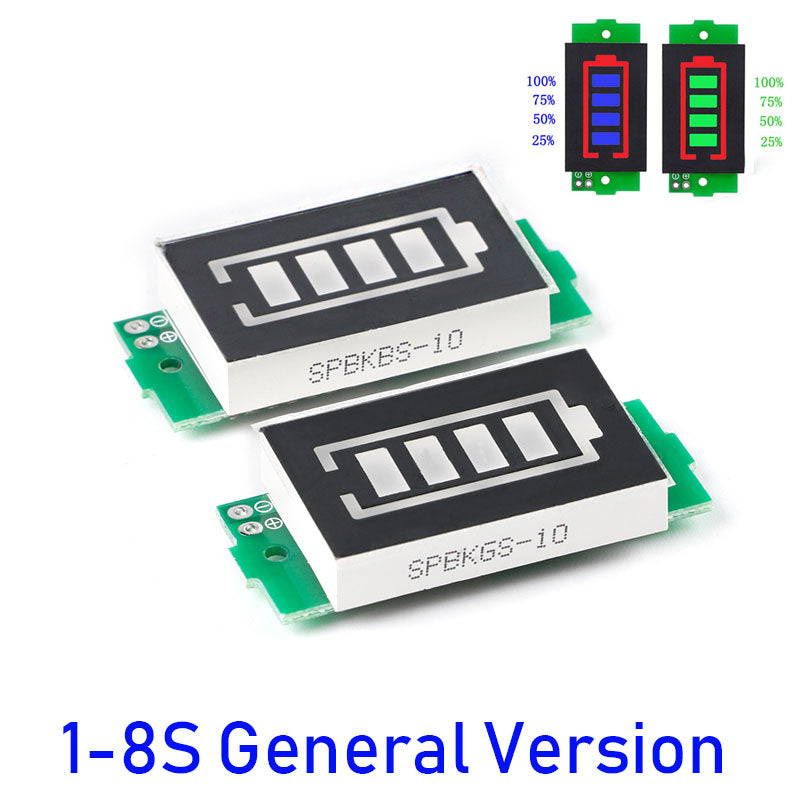 Image of 1stk 1-8S Lithium Batteri Power Display Modul med eksempel