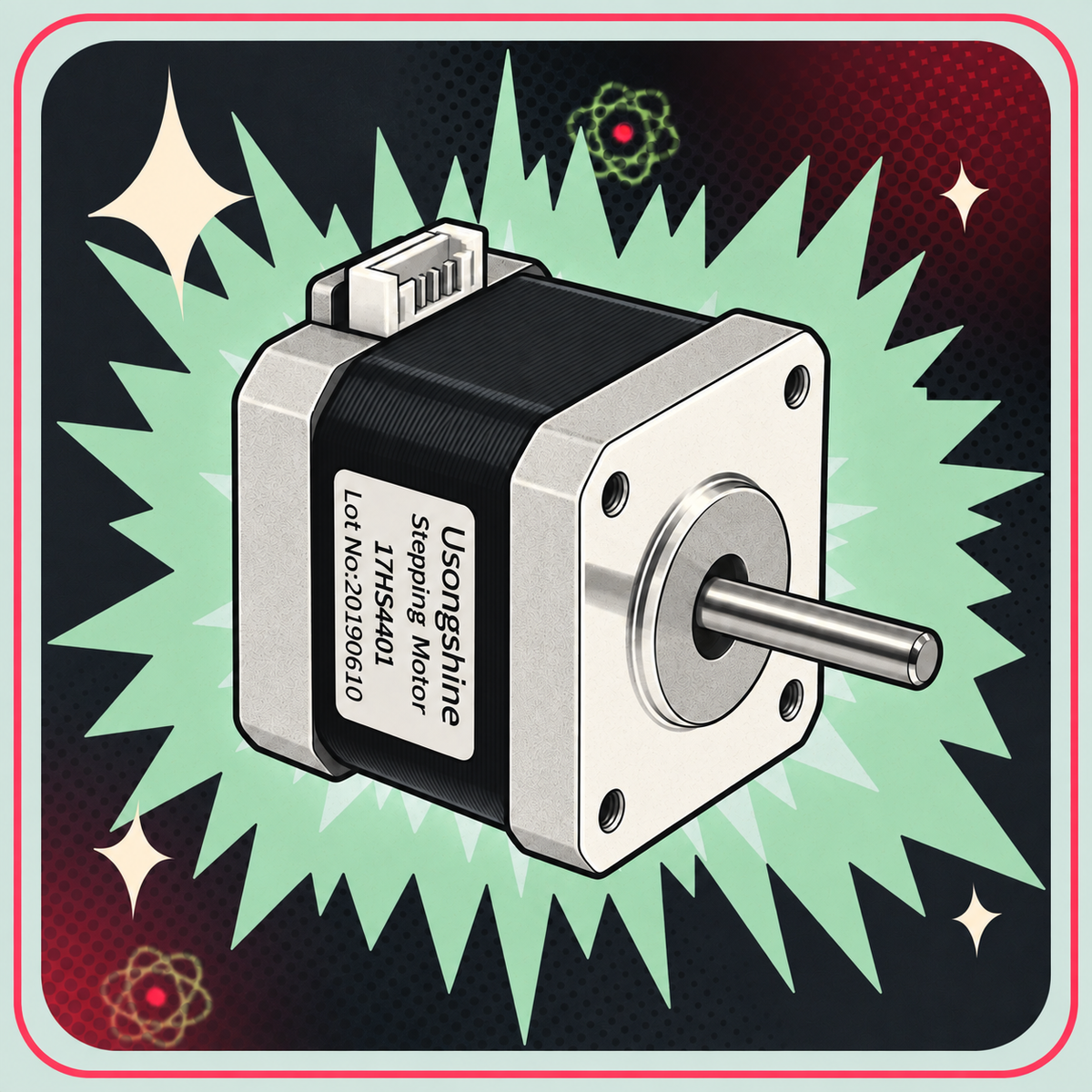 17HS4401 Stepper Motor – eBits retroillustration