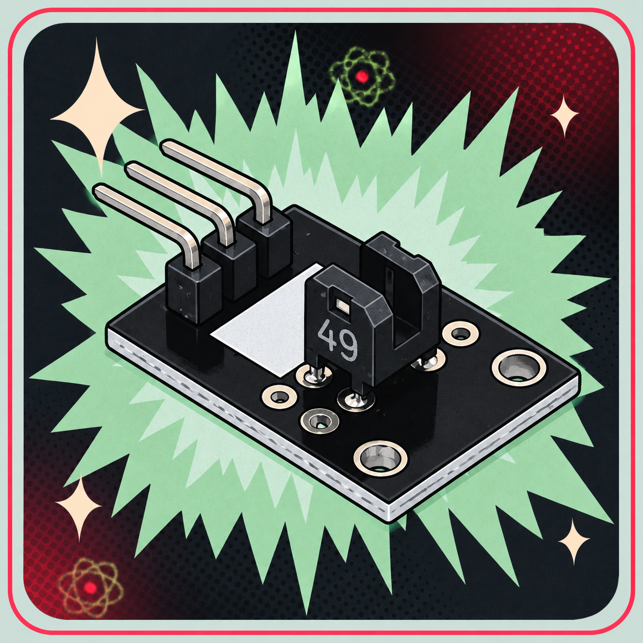 KY-010 Photo Interrupter Module – eBits retroillustration