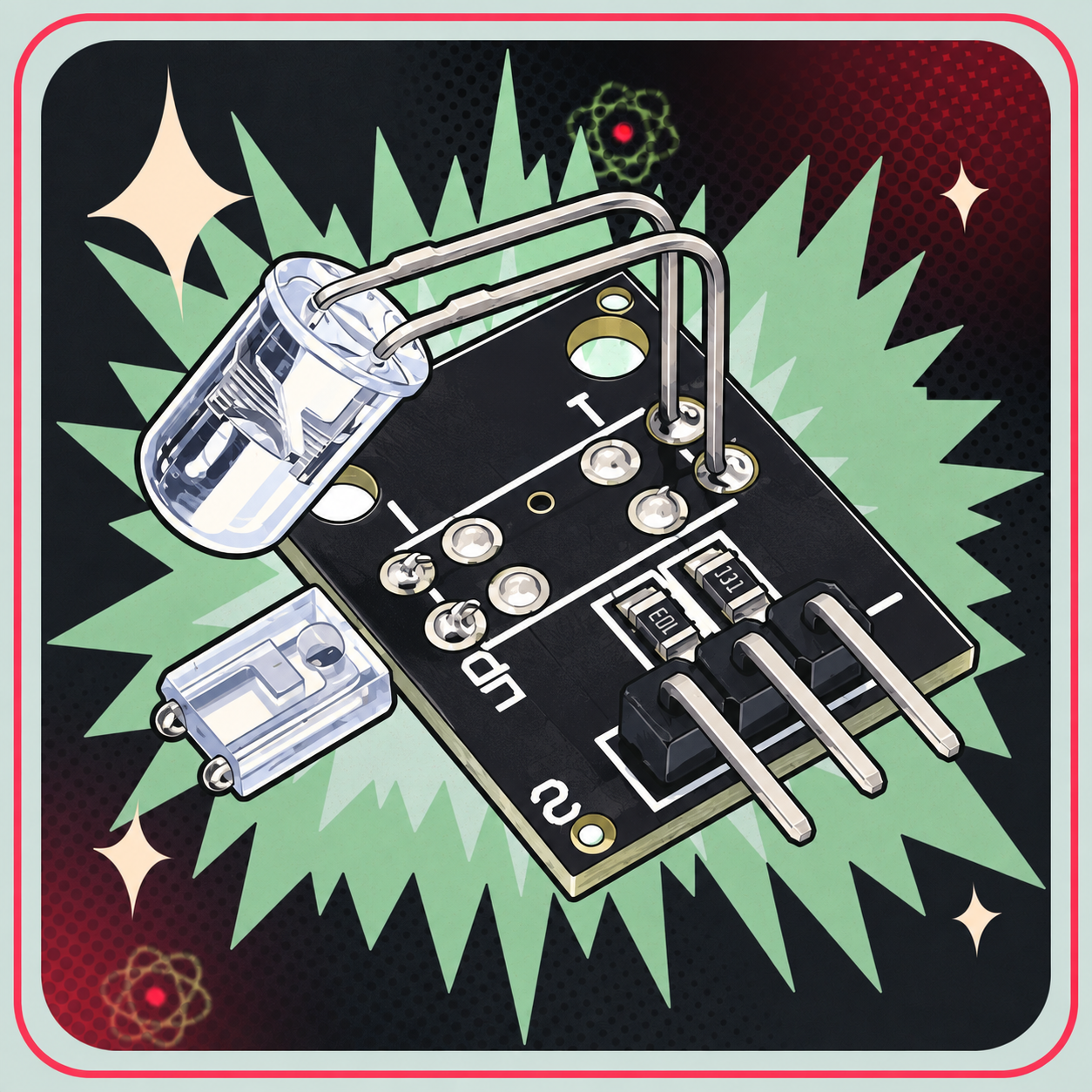 KY-039 Puls sensor IR – eBits retroillustration