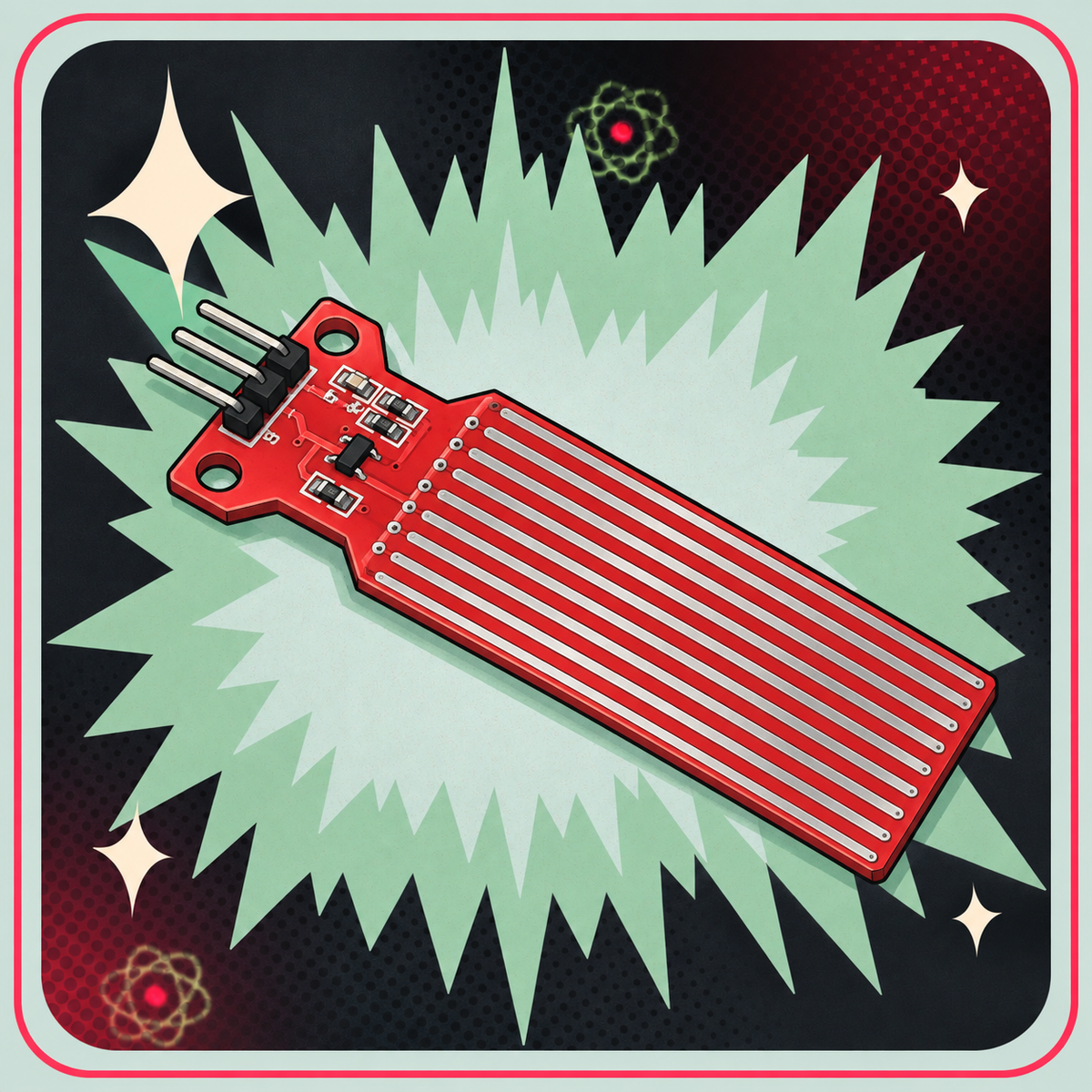 Analog vand niveau sensor – eBits retroillustration