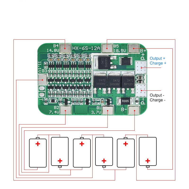 specifikationer for Lithium Battery BMS Protection Board
