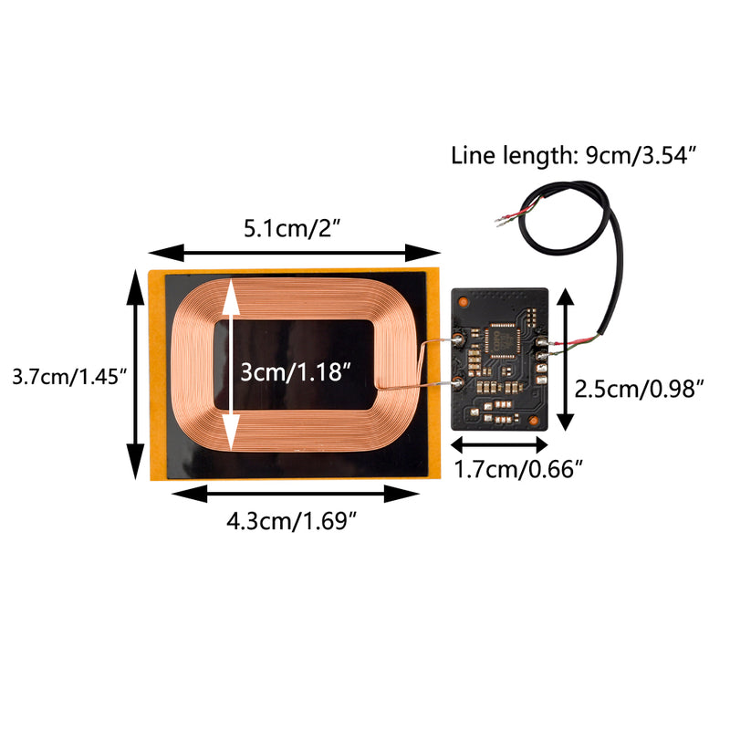 specifikationer af 5V 1A Wireless charging module