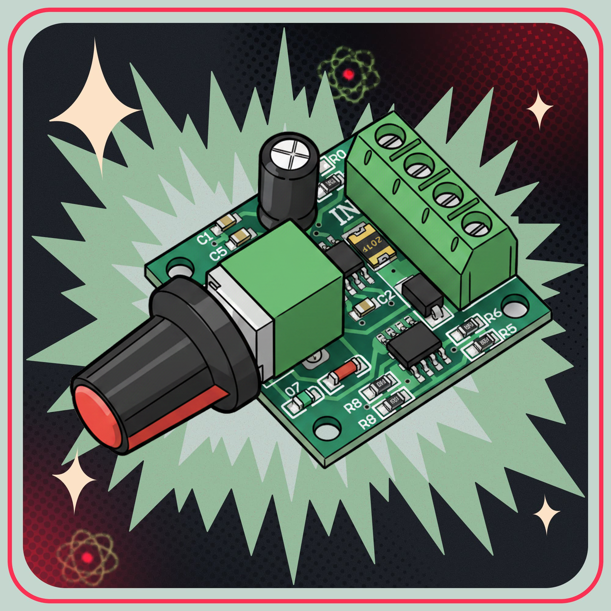 Image of PWM DC Motor Speed controller modul