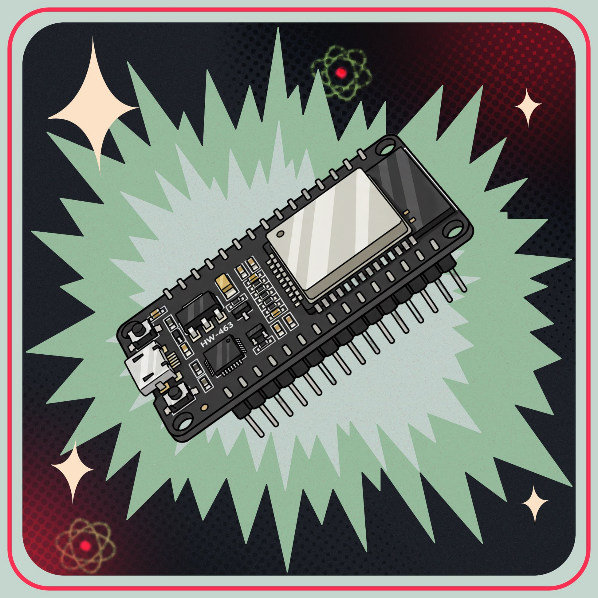 ESP32-WROOM-32D med Micro USB