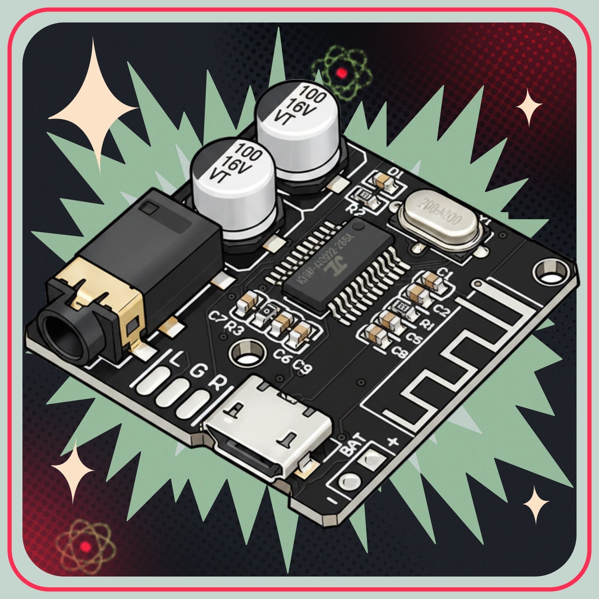 Image of VHM-314 Bluetooth audio modtager modul
