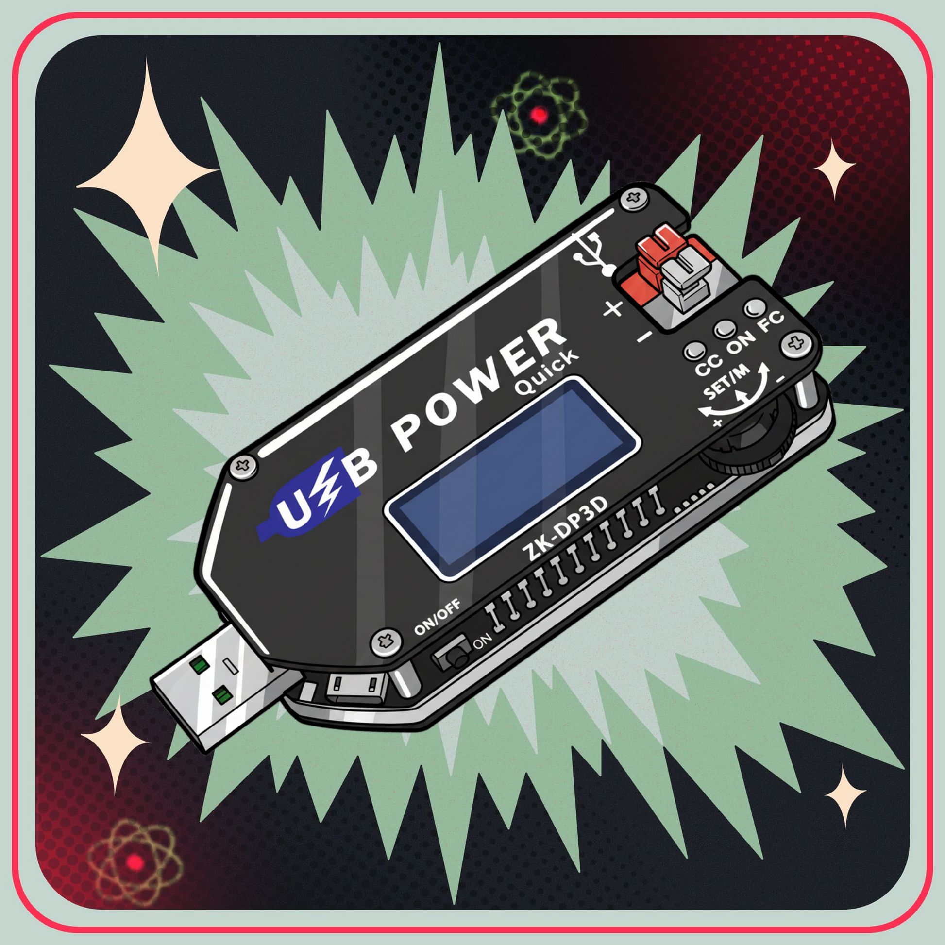ZK-DP3D Strømforsyning USB drevet