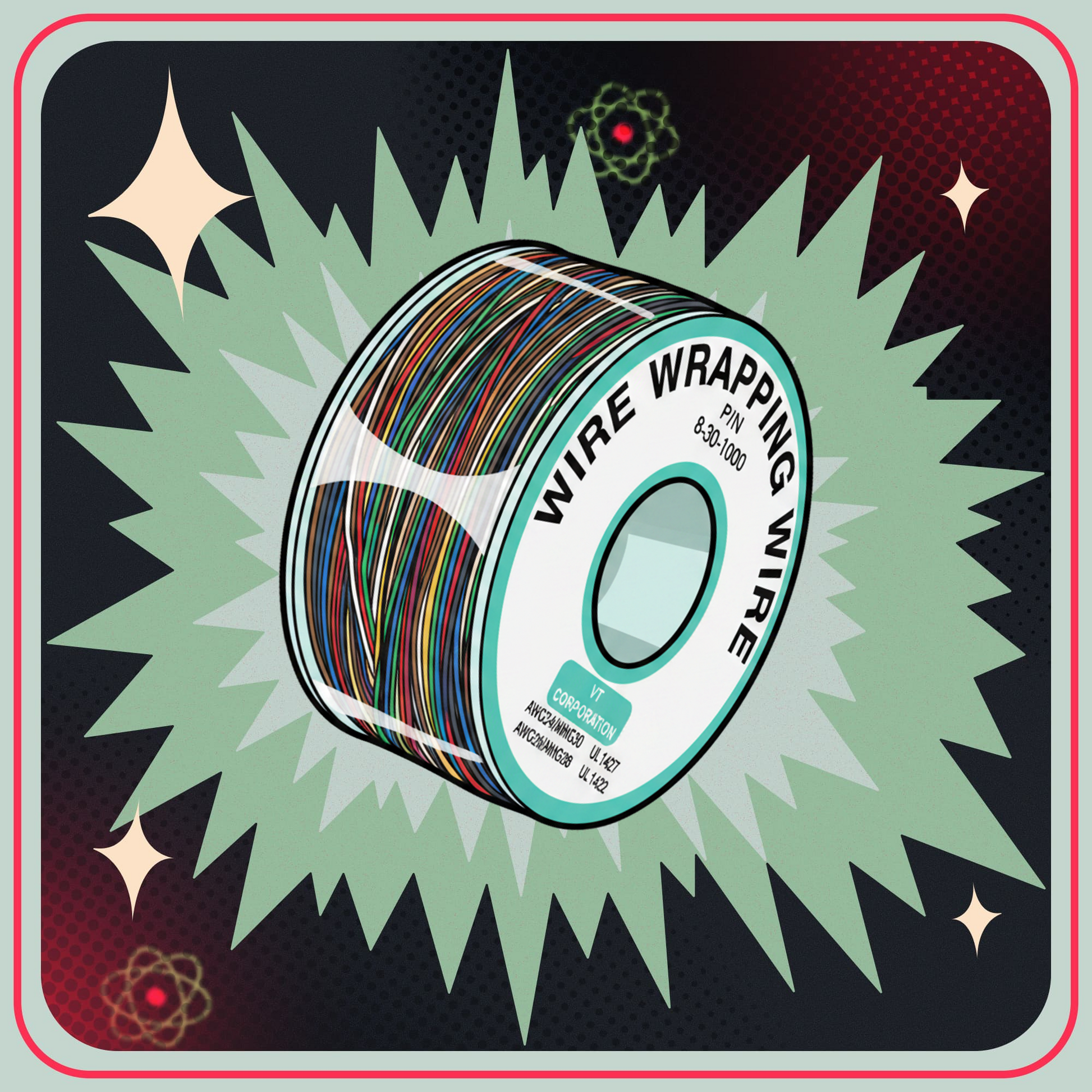 B-30-1000 30AWG OK Wrapping Wire
