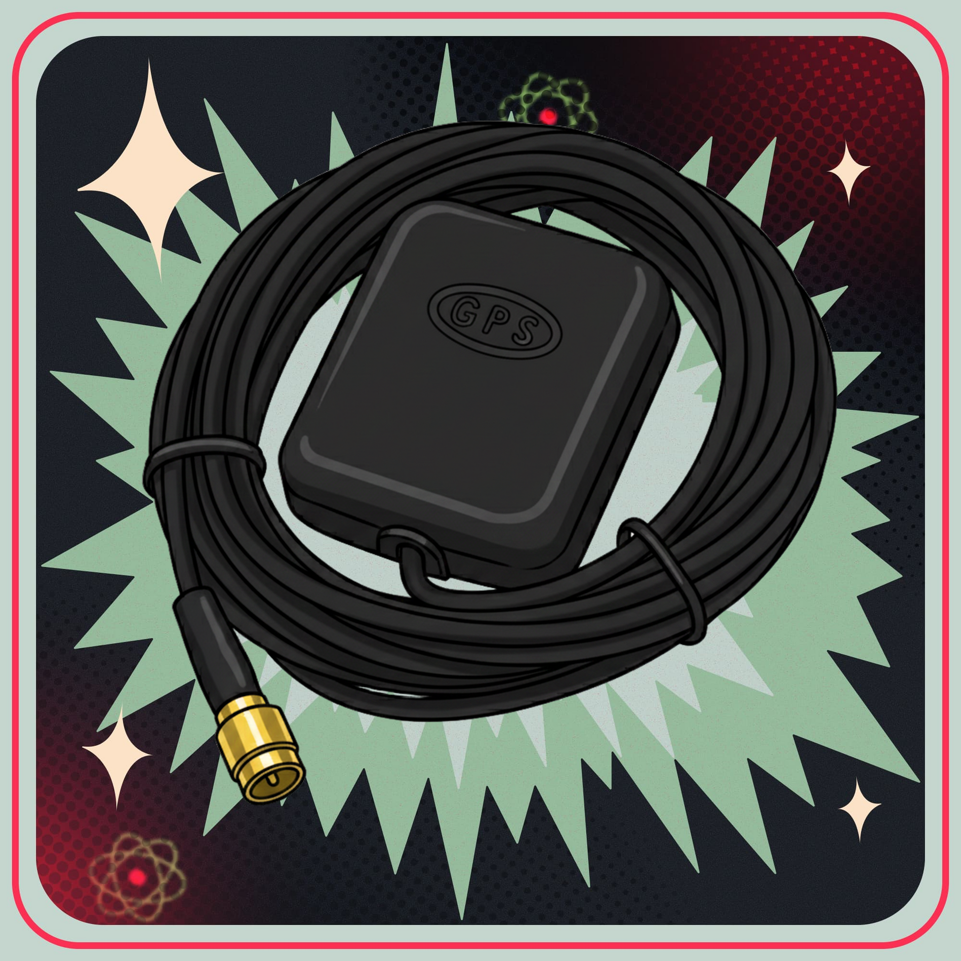 GPS antenne med SMA stik og magnetisk base