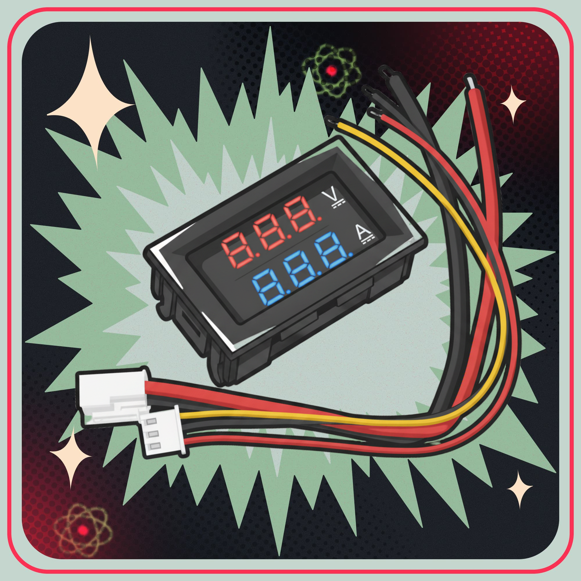 Image of Voltmeter og Amperemeter 100V 10A dsn-vc288