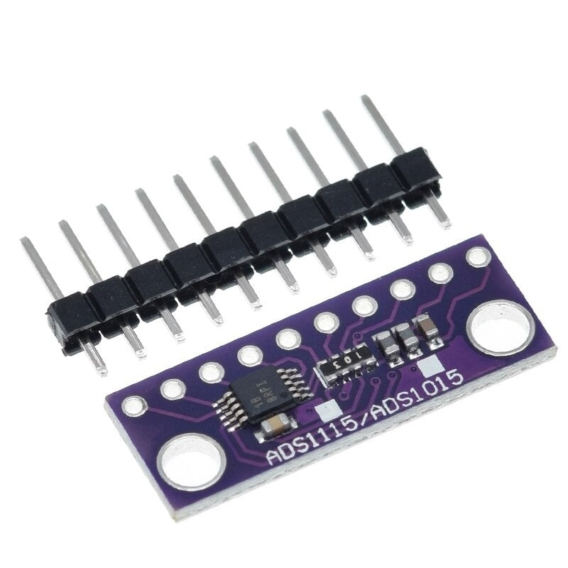 Image of forsiden af et ADS1015 ADC Modul med pin