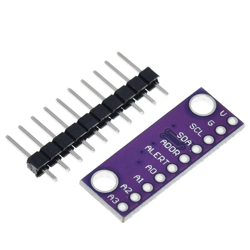 Image of bagsiden af et ADS1015 ADC Modul med pin