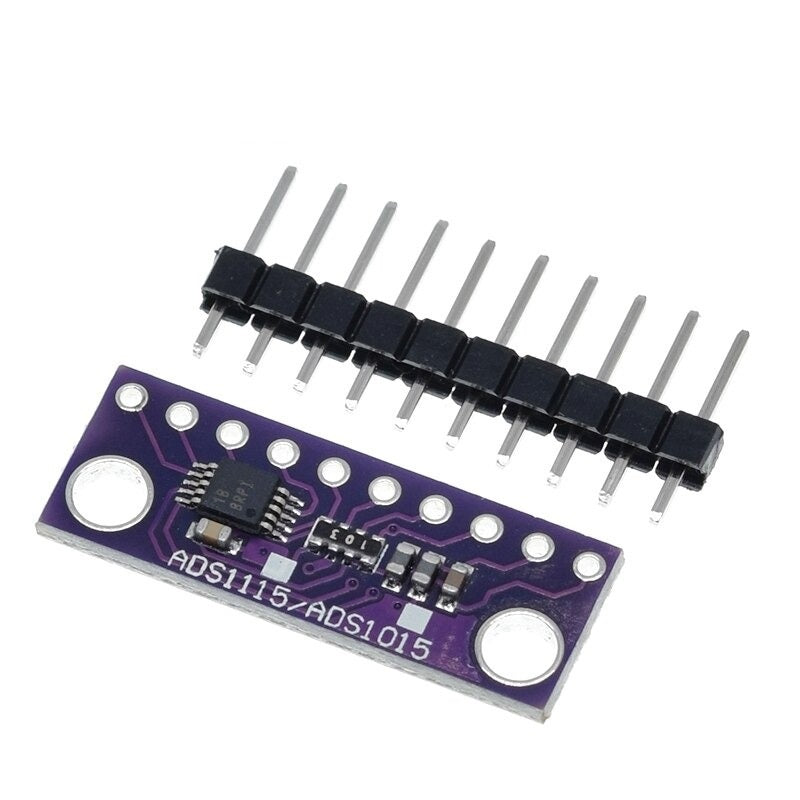 Image of ADS1015 ADC Modul med pin, der vender mod højre.
