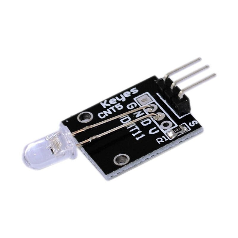 Forsiden af Auto blink LED RGB der vender mod venstre
