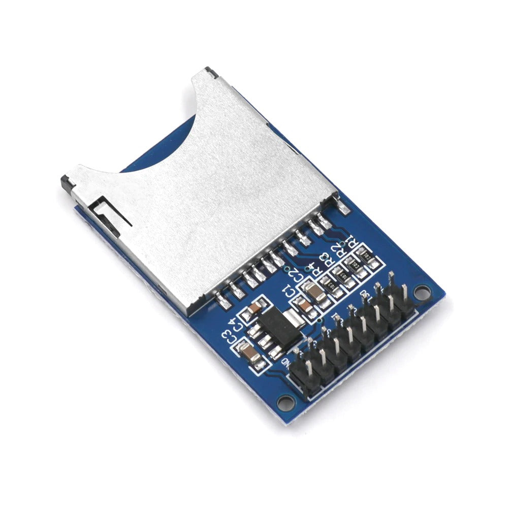 Image of SD kortlæser/kort adapter modul SPI der vender om venstre opad