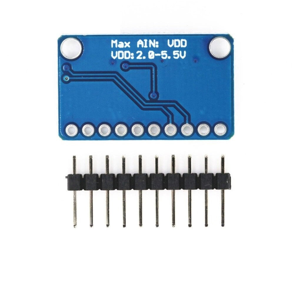 bagsiden af en ADS1115 ADC Modul 16bit 4 kanaler