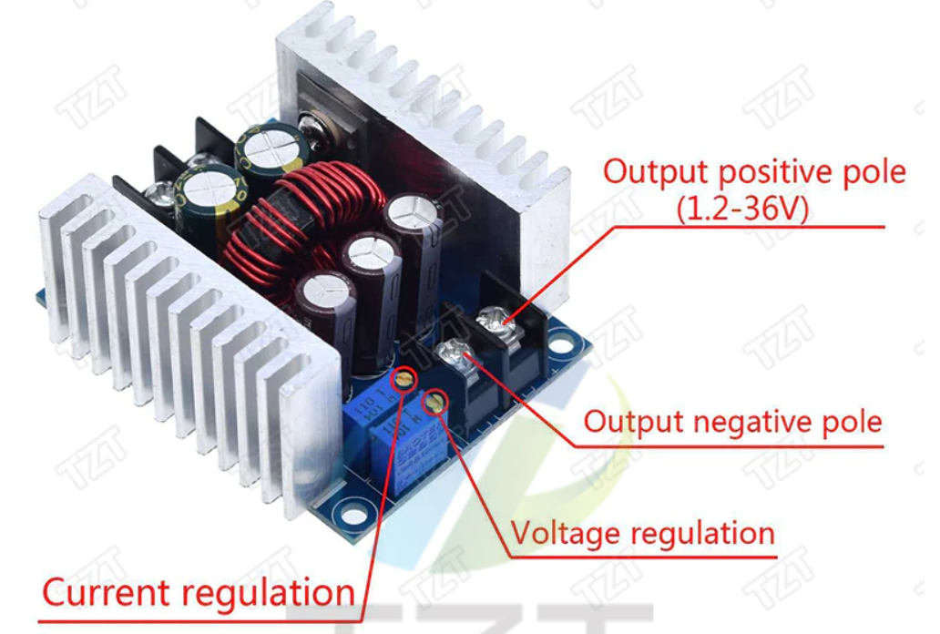 Image of specifikationer af 300W step down converter med strømbegrænsning 2