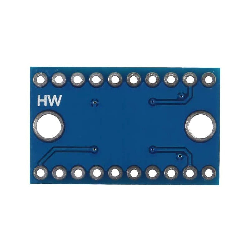 Image of bagsiden af en 8 kanals bidirektionel logic level converter TXS0108E