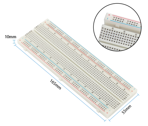 Image of Fumlebræt/Breadboard med Dimensioner