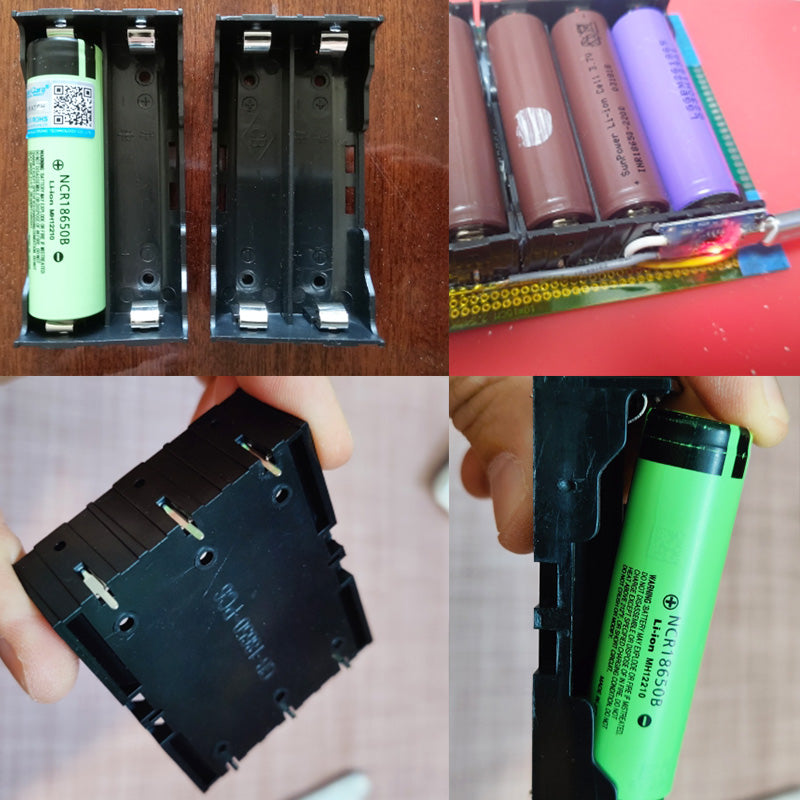 1x 2x 3x 4x slot Batteri holder til 18650-batterier