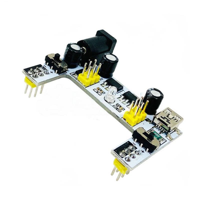 Image of MB102 2 kanals 5V/3.3V Breadboard strømforsyning，der vender mod højre