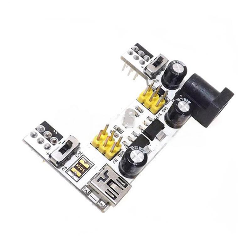 Image of MB102 2 kanals 5V/3.3V Breadboard strømforsyning, der vender mod venstre
