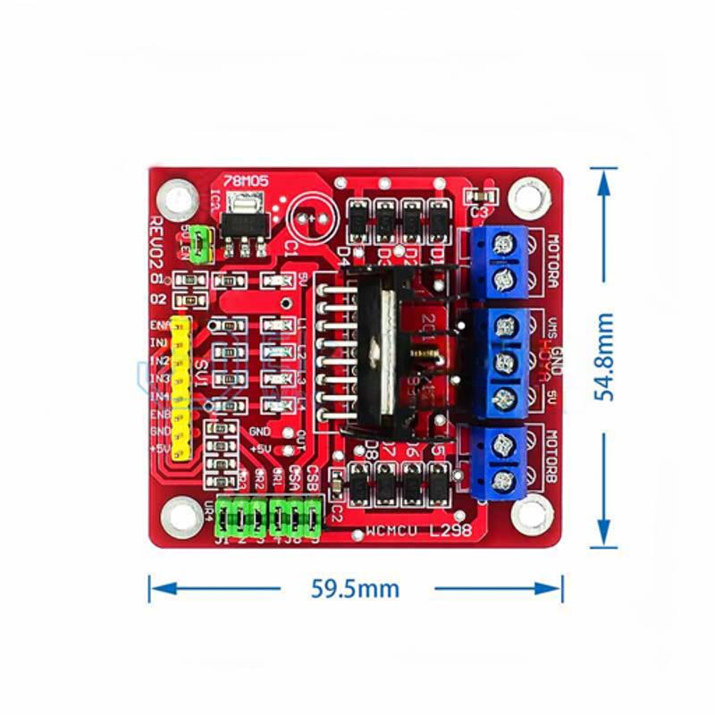 Image of L298N Dual H Bridge DC Stepper Motor Driver Controller Board