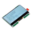 2.7" LCD display 128x64 pixels med hvide bagrund og sort pixler