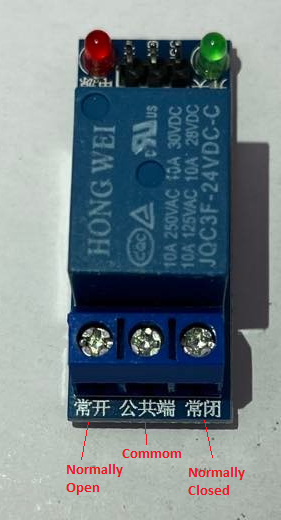 Image of HW-307 relæ modul med Tekniske specifikationer
