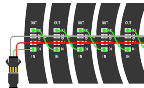  individuelt kontrollerbare RGB LED-strips af WS2812B 12 RGB LED Ring 