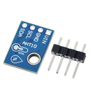 bagsiden af en AHT10 temperatur og fugtighedsmåler