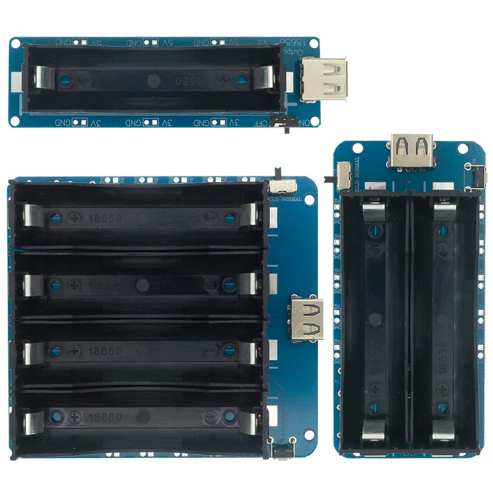 Image of 18650 Lithium Battery Shield Mobile Power Bank ESP32 - 1 batterier, 2 batterier, 4 batterier