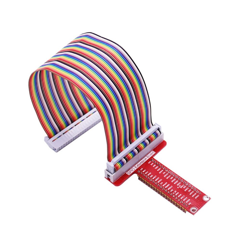 Image of Raspberry Pi fumlebræt(breadboard) adaptor med kable