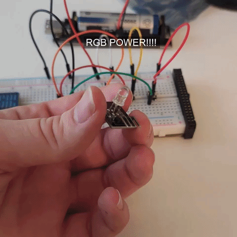Image of en eksempel af brug af KY-016 RGB LED 