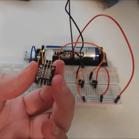 en eksempel af bruge rød/grøn led