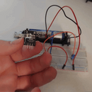 en eksempel af KY-039 Puls sensor med led lys