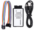 en Logic analyser, en USB kabel, 10 stk dupont kabler