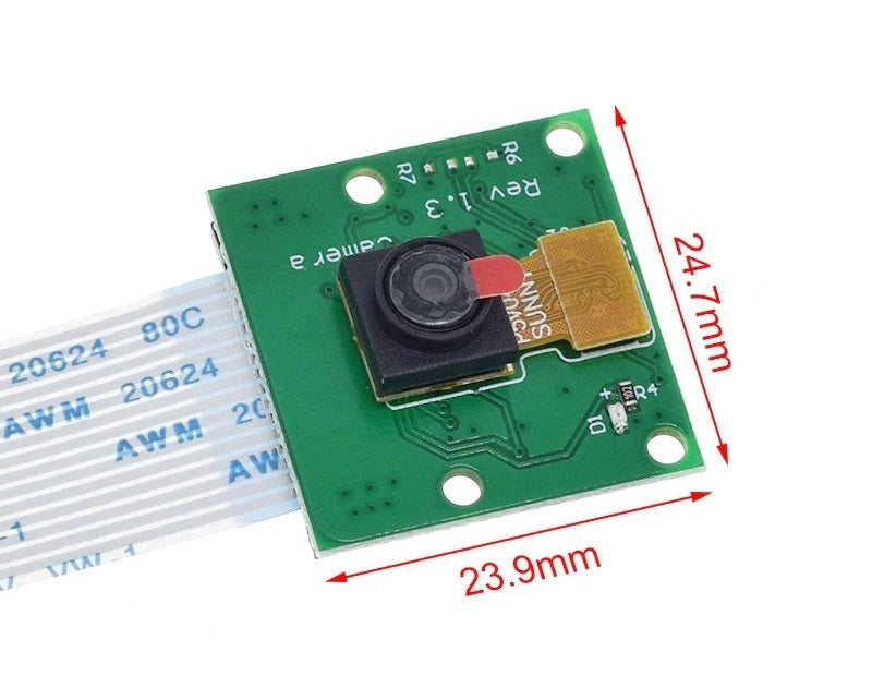 PCB størrelse af Raspberry Pi kamera OV5647